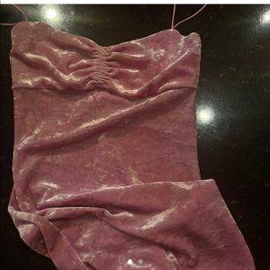 pink velvet mini dress from urban